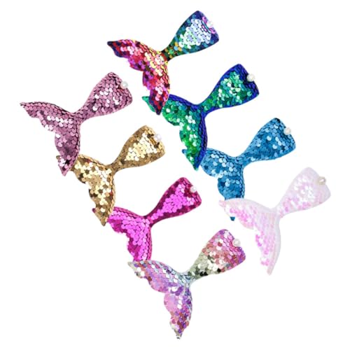 EPIGEIST 8 Stck Teiliges Haarklammern Meerjungfrauenflosse Pailletten Haarspangen für Kleine Mädchen Bunte Haarschmuck Clips Sicher und Bequem Geschenkidee für Geburtstag und Party von EPIGEIST