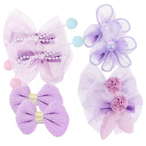 EPIGEIST 8 Stck Teiliges Haarklammern mit Süßen Hasenohren Stoffschleifen Blumen Designs Niedliche Haarspangen für Mädchen für Partys Geburtstage und Festliche Anlässe von EPIGEIST