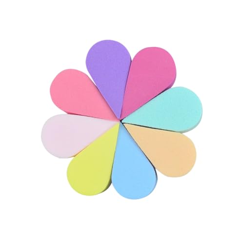 EPIGEIST 8 Stück Teiliges Gesichtsschwämme in Blumenform Sanfte Reinigungsschwämme für Hauttypen Make Up Entferner und Puderpuff in Gemischten Farben Natürliche Hautfreundliche von EPIGEIST