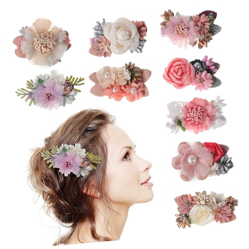 EPIGEIST 9 Stück Teiliges Haarklammern mit Blütenmotiven Boho Stil Rutschfestes Design Geeignet für Mädchen und Frauen für Alltag Fotoshootings Strand und Urlaub Passend für Langes und von EPIGEIST