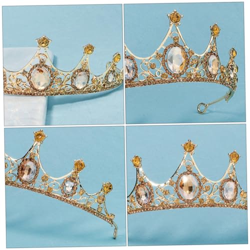 EPIGEIST Barock Brautkrone Haarschmuck Damen und Mädchen Hochzeit Party Festlicher Kopfschmuck Goldfarben von EPIGEIST