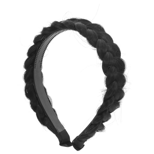 EPIGEIST Braid Wig Headband Für Rutschfestes Haarband Mit Geflochtenem Design Für Partys Hochzeiten Und Spezielle Anlässe Farbe Natürlich Schwarz von EPIGEIST
