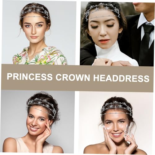 EPIGEIST Braut Tiara Diadem mit Sternen Design Silberner Haarschmuck Eleganter Bridal Crown für Hochzeit Party Festliche Anlässe Modisches Stirnband für Damen von EPIGEIST