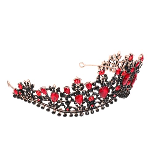 EPIGEIST Braut Tiara mit Funkelnden Strasssteinen Geburtstagskrone in Antikem und Rot Modisches Hochzeitsaccessoire für Damen Prinzessin Haar Schmuck Festlich und von EPIGEIST
