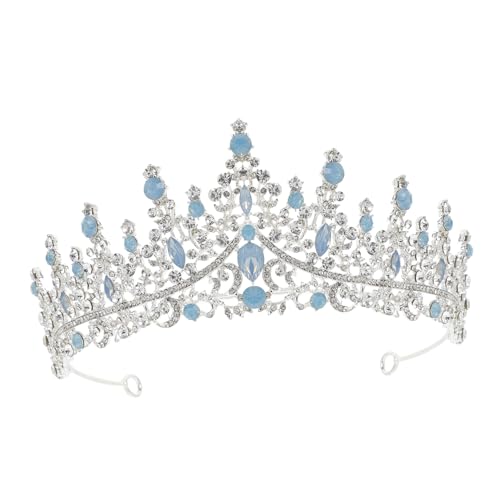 EPIGEIST Brautkrone Barock Design Strasssteine Diadem Stirnband Blauer Schmuck Bequemes Braut Tiara Accessoire Glänzende Kopfbedeckung für Hochzeit und Fotoshooting EPIGEIST Brautkrone Barock Design Strasssteine Diadem Stirnband Blauer Schmuck Bequemes Braut Tiara Accessoire Glänzende Kopfbedeckung für Hochzeit und Fotoshooting von EPIGEIST