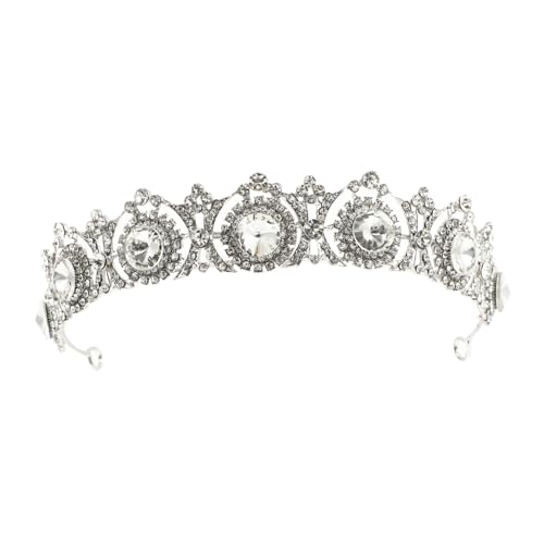 EPIGEIST Brautkrone mit Funkelnden Strasssteinen Damen Haarschmuck für Hochzeit und Party Prinzessin Tiara Stirnband Königliches Accessoire für Braut und Brautjungfern von EPIGEIST
