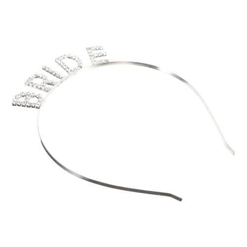 EPIGEIST Bride Buchstaben Stirnband mit Funkelnden Strasssteinen Silbernes Haarreif Accessoire für Brautjungfern bei Junggesellinnenabschied Verlobungs und Hochzeitsfeiern von EPIGEIST