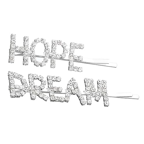 EPIGEIST Buchstaben Haarnadeln Damen Glänzende Strass Haarspangen Leicht Vielseitig Haarschmuck für Alltag und Party von EPIGEIST