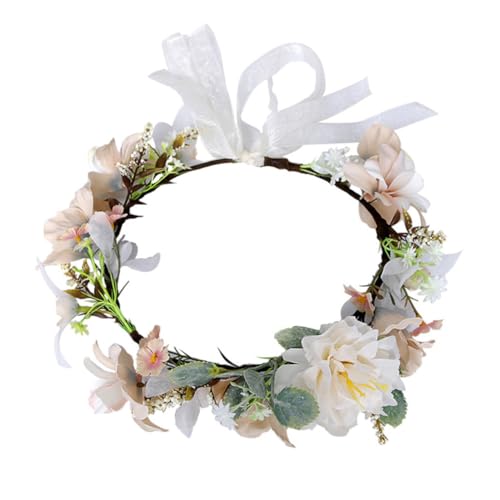 EPIGEIST Camellia Haarschmuck Damen Blumenhaarband mit Kranz Design Dekoratives Stirnband für Hochzeit Party Cosplay und Fest Komfortabler Langlebiger Kopfschmuck von EPIGEIST