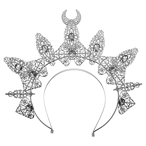 EPIGEIST DIY Haarband mit Wasserdiamanten Dunkelbarocke Krone für Partys Festivals und Kostüme Sicheres und Langlebiges Material Perfektes Accessoire für Unvergessliche von EPIGEIST