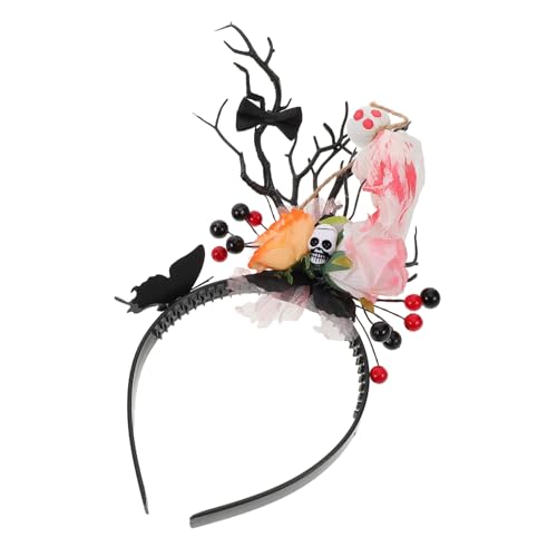 EPIGEIST Day Of The Dead Haarreif mit Hirschgeweih und Design Leichtes Halloween Accessoire für Party Cosplay Mexikanisches Fest Einzigartiger Kostümkopfschmuck von EPIGEIST