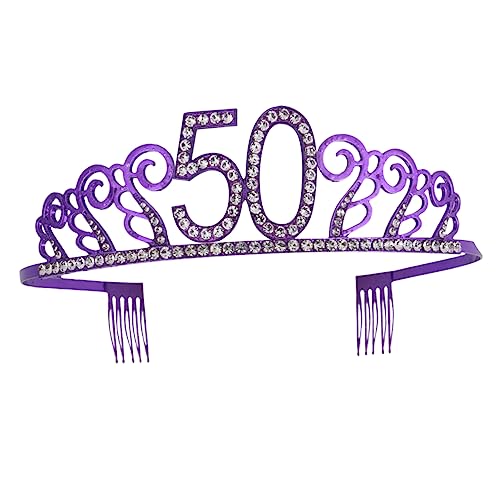 EPIGEIST Digitales Kronhaarzubehör Party Stirnband Kronen Prinzessin Krone LED haarschmuck Kopfschmuck für Mädchen Geburtstag Tiara Geburtstagskrone für Mädchen Violett von EPIGEIST
