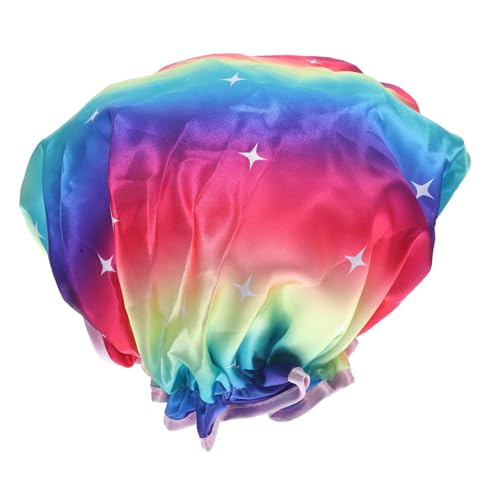 EPIGEIST Doppellagige Wasserdichte Duschhaube mit Elastischem für Damen und Herren Schützende Haarhaube zum Schlafen und Spa Atmungsaktiv Wiederverwendbar Geeignet für Langes und Kurzes von EPIGEIST