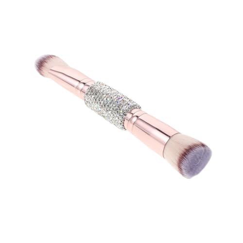 EPIGEIST Doppelseitiger Make-up Pinsel mit Strassgriff Weiche Borsten Geeignet für Foundation Puder und Modellierung Kompakt Reisefreundlich Sanft zur Haut Make-up Werkzeug für Frauen von EPIGEIST