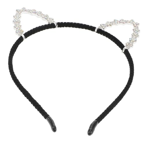 EPIGEIST Eleganter Katzenohren Haarreif mit Funkelnden Legierungs Strasssteinen Modisches Accessoire für Halloween Cosplay Party und Alltag Charmantes Design für Damen und Mädchen von EPIGEIST