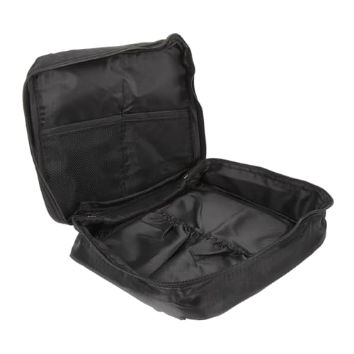 EPIGEIST Große Kosmetiktasche mit Geräumigem Innenfach Tragbare Kulturbeutel für Make up und Toilettenartikel Praktischer Organizer für Reise und Alltag Schwarze Multifunktionale von EPIGEIST