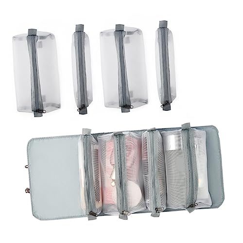 EPIGEIST Große Reise Kosmetiktasche Rollbar Multifunktionale Kulturtasche für Toilettenartikel Makeup Organizer Waschbeutel für Damen und Herren Wasserabweisend Klarer Mesh Tragbar und von EPIGEIST