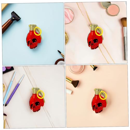 EPIGEIST Großer Roter Schädel Haarklammer aus Acetat Fester Griff Lustiger Auffälliger Haarclip für Damen Geeignet für Partys Halloween Alltag Modisches Styling mit Robustem Griff von EPIGEIST