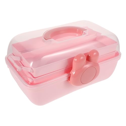 EPIGEIST Schmuckschatulle Für Kleine Mädchen Mit Häschenmotiv Organizer Für Haarschmuck Und Schmuck Aufbewahrungsbox Mit Transparentem Deckel Für Schlafzimmer von EPIGEIST