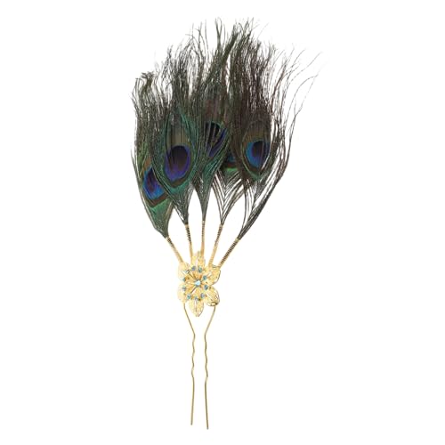 EPIGEIST Pfau Haarschmuck Haarnadel Für Hochzeit Vintage Haargabeln Aus Metall Und Dekorative Kopfschmuck Für Frauen Pfauenfeder Design Haarstäbe Für Festivals Und Abendveranstaltungen von EPIGEIST