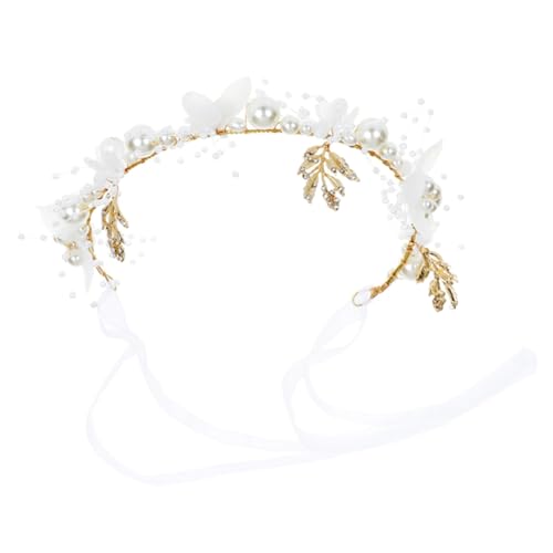 EPIGEIST Haarschmuck Perlen Haarreif Eleganter Blumenmädchen Kopfschmuck mit Hochwertigen Kristallperlen Leichtes Langlebiges Stirnband für Kommunion Hochzeit und Festliche Anlässe von EPIGEIST