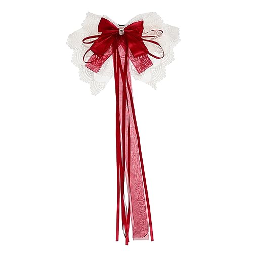 EPIGEIST Haarspange Mit Schleife Frühlingshaarnadel Haarschmuck Für Mädchen Hochwertig Handgefertigt Spitze Bogen Haar Clip Zubehör von EPIGEIST