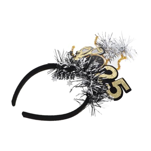 EPIGEIST Happy Year Haarreif Glitzernde Sternen Design mit Tinsel Party Accessoire für Neujahrsfeiern und Festlichkeiten Bequem und Leicht für Stilvolle Looks von EPIGEIST