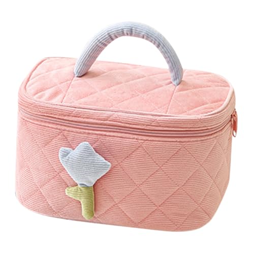 EPIGEIST Kosmetiktasche Cord Großes Fassungsvermögen Multifunktional Reise Kulturbeutel Damen Make Up Aufbewahrungstasche Teen Mädchen Schmuck Organizer Tragbar Leicht von EPIGEIST