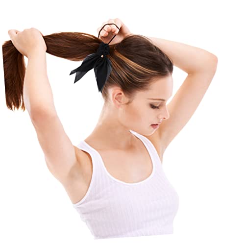 EPIGEIST Krawatte Haarbänder Aus Bändern Haare Haarbänder Seile Haarzubehör Für Mädchen Pferdeschwanzhalter Aus Stoff Haargummis Für Damenhaar Elastische Haarbänder Schwarz von EPIGEIST