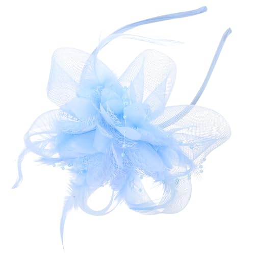 EPIGEIST Leichter Atmungsaktiver Fascinator Haarclip und Stirnband für Damen Kopfbedeckung für Hochzeit Party und Festliche Anlässe Vielseitiges Haarschmuck Accessoire in Hellblau von EPIGEIST