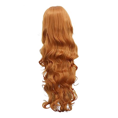 EPIGEIST Lockige Haarperücke in Orange Ohne Fransen Lang Für Cosplay Und Alltag Hochwertige Fasern Bequem Und Robust Als Haaraccessoire Für Frauen von EPIGEIST