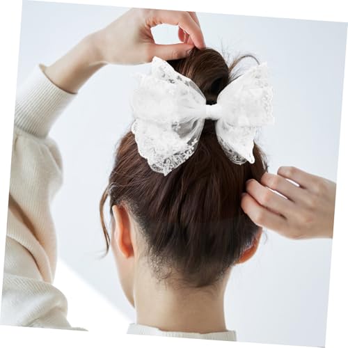 EPIGEIST Mädchen Haarklammer mit Spitzen dekor Langlebiger Niedlicher Frühlingsclip Weißer Haarschmuck für Frauen und Mädchen Attraktives Accessoire für Partys und Alltag von EPIGEIST