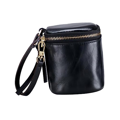 EPIGEIST Make-up-Tasche Aus Leder Tragbar Mit Reißverschluss Für Lippenstift Und Kosmetika Schminktasche Für Damen Geeignet Für Reisen Urlaub Und Alltag von EPIGEIST