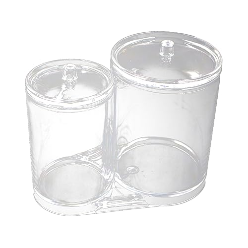 EPIGEIST Makeup Wattepad Organizer Acryl Behälter Mit Deckel Kosmetik Aufbewahrungsbox Für Wattepads Und Stifte Transparent Großes Fassungsvermögen Für Beauty-tools von EPIGEIST