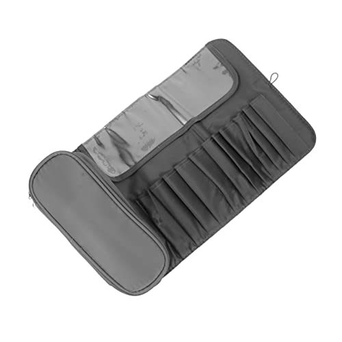 EPIGEIST Multifunktionale Kosmetikpinsel Tasche Praktischer Makeup Organizer für Pinsel Stifte und Kosmetik Faltbare Graue Aufbewahrungslösung für Reisen und Alltag von EPIGEIST