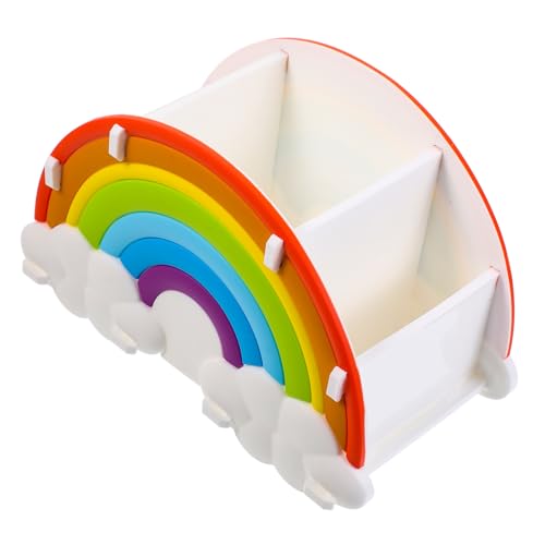 EPIGEIST Multifunktionaler Regenbogen Stifthalter Silikon Aufbewahrungsbox mit Fächern für Make Up Pinsel Desktop Organizer Büro und Zuhause von EPIGEIST