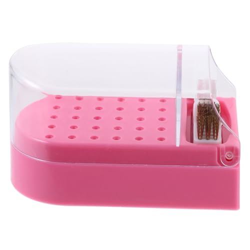 EPIGEIST Nagelbohrer Aufbewahrungsbox Transparent Nagelbohrer Bits Organizer Maniküre Schleifkopf Halter für Nagelstudio Heimgebrauch Nail Art Zubehör von EPIGEIST