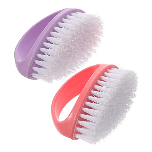 EPIGEIST Nagelbürste 2 Stücke Fingernagel Reinigungsbürste Aus Kunststoff Für Maniküre Und Pediküre Tragbar Mit Festen Borsten Geeignet Für Frauen Und Männer Platzsparend von EPIGEIST