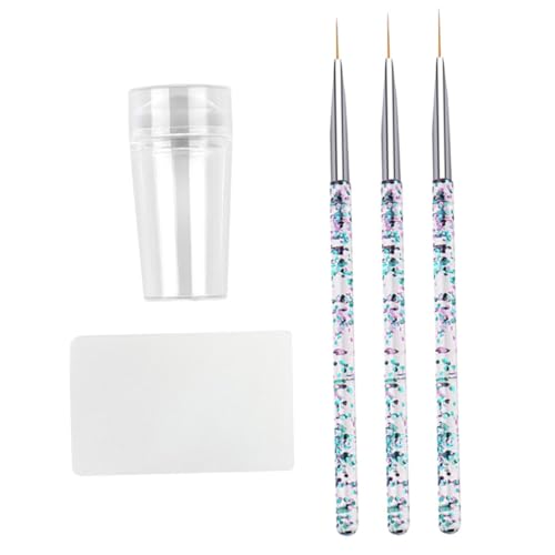 EPIGEIST Nail Art Teilig mit Transparenten Nagellackpinseln und Stempel Langlebig und Leicht zu Bedienen DIY Nageldesign Zubehör für und Private Anwendung von EPIGEIST