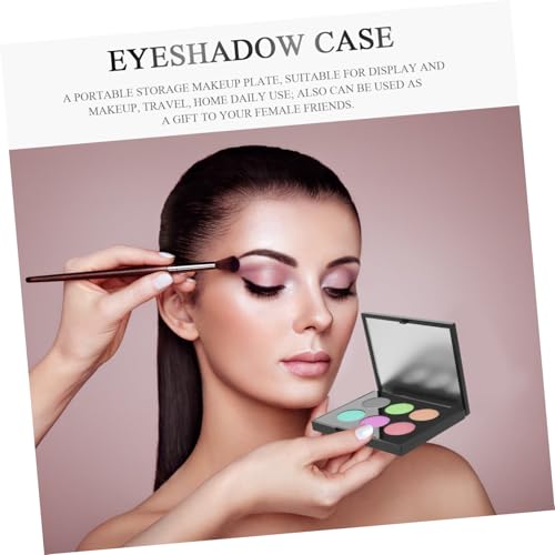 EPIGEIST Refillbare Quadratische Matte Schwarze Lidschattenbox mit Runden Aluminium Mischpaletten Langlebig Kompakt für Make Up Proben Reise und Individuelles Schminken von EPIGEIST