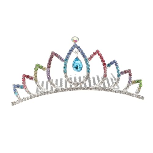 EPIGEIST Rhinestone Crown Comb Haarkamm Braut Kristallkrone Bridal Tiara Damen Hochzeit Haarschmuck Eleganter Braut Haarschmuck mit Farbigen Strasssteinen Stabiler Legierungs Kamm EPIGEIST Rhinestone Crown Comb Haarkamm Braut Kristallkrone Bridal Tiara Damen Hochzeit Haarschmuck Eleganter Braut Haarschmuck mit Farbigen Strasssteinen Stabiler Legierungs Kamm von EPIGEIST