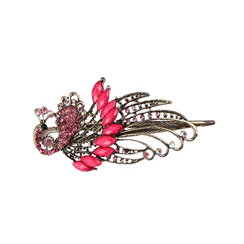 EPIGEIST Rhinestone Haarklammer Damen Strass Haarschmuck Haarspange mit Delikatem Design Leichtes Legierungszubehör für Party Festival Alltag Rosa von EPIGEIST