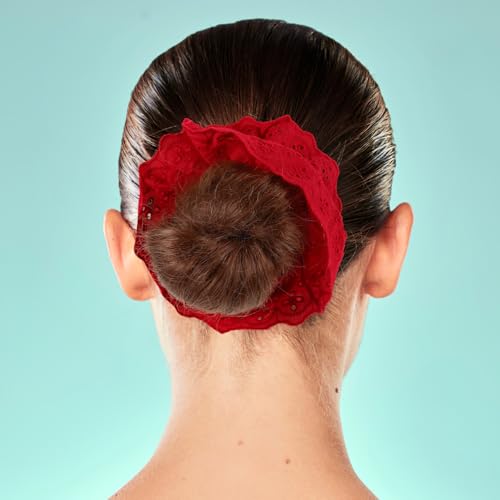 EPIGEIST Rote Spitzen haargummis Doppellagig Elastisch Sanft Haarschonend für Frauen Mädchen Weiche Scrunchies mit Fester Befestigung für Dickes Langes Lockiges Haar Vielseitige von EPIGEIST