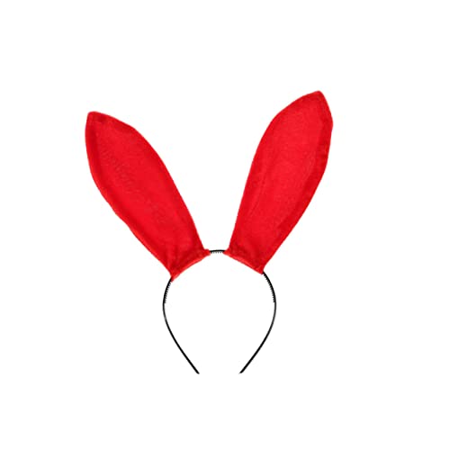 EPIGEIST Rotes Samt Hasenohren Haarreif Cosplay Party Haarreif Leichtes Rutschfestes Stirnband für Damen Mädchen Performance Karneval Kopfschmuck von EPIGEIST