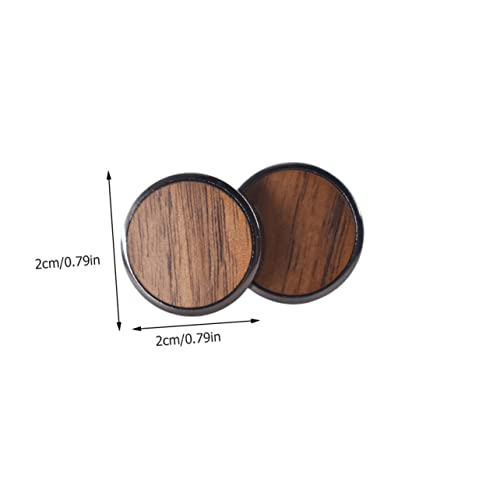 EPIGEIST Runde Holzmanschettenknöpfe für Herren Praktisches aus Amerikanischem Schwarznuss Ahornholz Elegant Polierte Holzkugel Manschettenknöpfe für Hemden Business und Festliche Anlässe von EPIGEIST