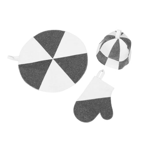 EPIGEIST Sauna Damen und Herren Dicke Filz Saunakappe mit Hoher Wasseraufnahme Isolierendem Wärmeschutz Inklusive Handschuhe und Matte Hitzebeständig und Formstabil für Dampfbad und Sauna von EPIGEIST