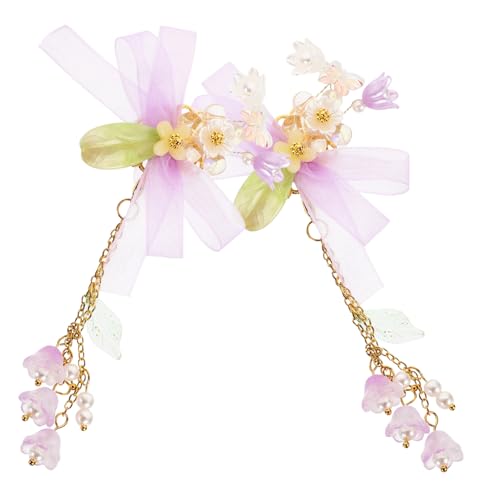 EPIGEIST Tassel Blumen Haarklammer für Mädchen Haarschmuck mit Zarter Verarbeitung Komfortable Haarspangen für Geeignet für Party Hochzeit Alltag und Festliche Anlässe von EPIGEIST