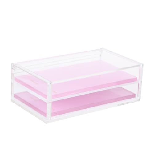 EPIGEIST Transparentes Rosa Leeres Wimpern Box Aufbewahrungsset Sichtbare Acryl Lash Organizer Langlebige Salon Lash Case für Falsche Wimpern Praktisches Beauty Make Up Zubehör von EPIGEIST