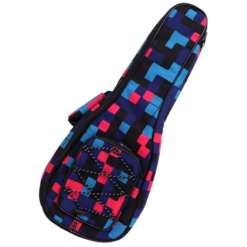 EPIGEIST Ukulelen Tasche für Gepolstertes Oxford Material Modischer Rot Kariert Rucksack mit Doppelten Schultergurten Stilvoller und Robuster Organizer für Sopran Ukulele von EPIGEIST