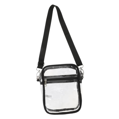 EPIGEIST Verstellbare Transparente Crossbody Tasche mit Reißverschluss Wasserfest für Damen Große PVC Umhängetasche für Sport Konzert Reise Kosmetik und Alltag Verstellbarer Schultergurt von EPIGEIST